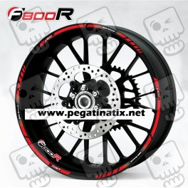 BMW F800R wheel decals stickers rim stripes Laminated f800 R Red