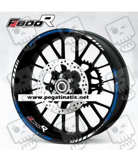 BMW F800R wheel decals stickers rim stripes 12 pcs. Laminated f800 R Blue