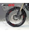 BMW F800GS Wheel decals stickers rim stripes f800 gs 19'' 17'' White Red