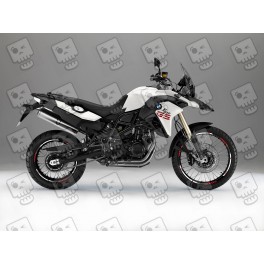 BMW F800GS Wheel decals stickers rim stripes f800 gs 19'' 17'' White Red