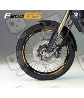BMW F800GS Wheel decals stickers rim stripes f800 gs 19'' 17'' Yellow