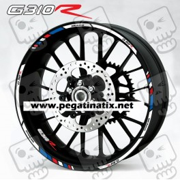 BMW G310R wheel decals stickers rim stripes 12 pcs. Laminated G310 R