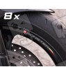 8 x DUCATI MONSTER small wheel decals rim stripes Laminated flag