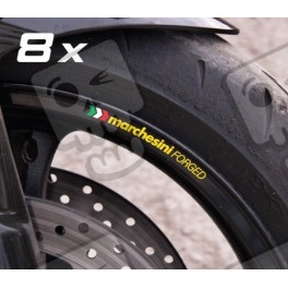Marchesini small Wheel decals rim stripes 8 pcs. Laminated
