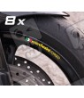 Marchesini small Wheel decals rim stripes 8 pcs. Laminated