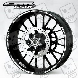 Honda CBR650R wheel decals rim stripes stickers CBR 650R white