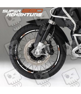 KTM 1290 Super Adventure Wheel stickers decals rim stripes Laminated White