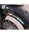 Suzuki Team small wheel stickers decals rim stripes 8 pcs. Laminated GSX-R GSX