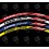 SUZUKI Racing Japan flag wheel decals rim stripes 16 pcs (Prodotto compatibile)