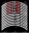 SUZUKI Racing Japan flag wheel decals rim stripes 16 pcs