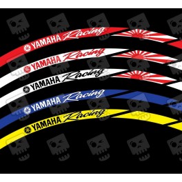 YAMAHA Racing Japan flag Wheel decals rim stripes 16 pcs. Laminated full color