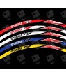 YAMAHA YZF-R1 Japan flag Wheel decals rim stripes 16 pcs. Laminated full color