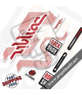 FORK ROCK SHOX DOMAIN WHITE FORK DECALS KIT