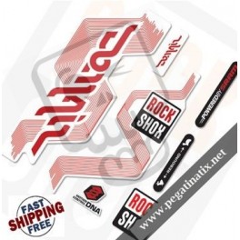 FORK ROCK SHOX DOMAIN WHITE FORK DECALS KIT