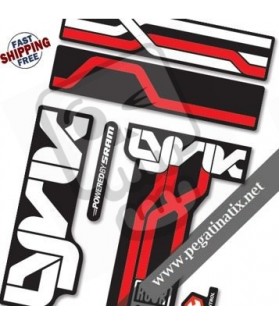 FORK ROCK SHOX LYRIC B WHITE FORK DECALS KIT