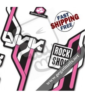 FORK ROCK SHOX LYRIC TYPE B WHITE FORK DECALS KIT