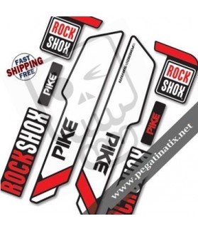 Adhesivo sticker horquilla negra ROCK SHOX PIKE 2014 (Producto compatible)
