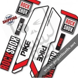 FORK ROCK SHOX PIKE 2014 STICKERS KIT BLACK FORKS