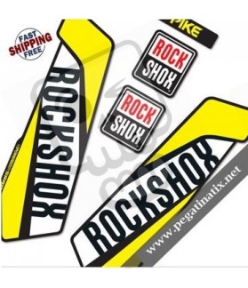 FORK ROCK SHOX PIKE 2016 STICKERS KIT WHITE FORKS
