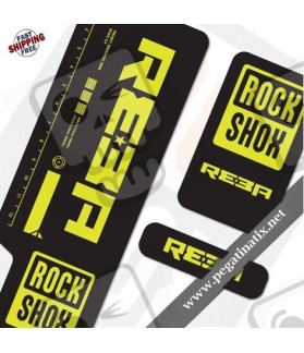 FORK ROCK SHOX REBA 2009 BLACK FORK DECALS KIT STICKERS FORKS