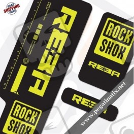 FORK ROCK SHOX REBA 2009 BLACK FORK DECALS KIT STICKERS FORKS