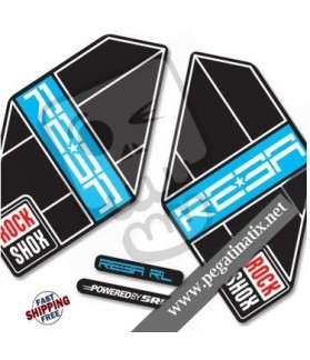 FORK ROCK SHOX REBA 2012 BLACK DECALS KIT STICKERS FORKS