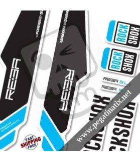 Adhesivo sticker horquilla negra ROCK SHOX REBA 2013 (Producto compatible)