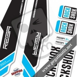 FORK ROCK SHOX REBA 2013 BLACK DECALS KIT STICKERS FORKS