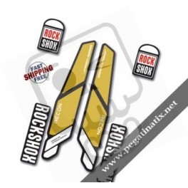 FORK ROCK SHOX RECON B DECALS KIT WHITE FORKS