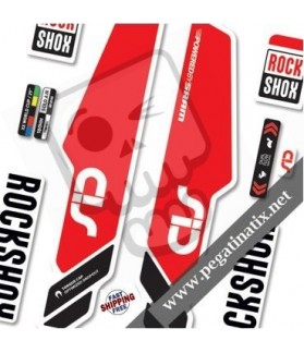 DECALS ROCKSHOX SID 2014 STICKERS KIT WHITE FORKS (Produto compatível)