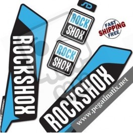 DECALS ROCKSHOX SID 2016 STICKERS KIT BLACK FORKS