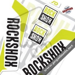 DECALS ROCKSHOX SID 2016 STICKERS KIT WHITE FORKS