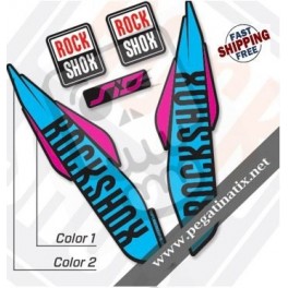 DECALS ROCKSHOX SID 2016 STICKERS KIT WHITE FORKS