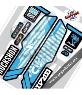 Adhesivos para horquilla black ROCK SHOX SID BRAIN 2014 (Producto compatible)