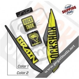 DECALS ROCKSHOX SID BRAIN 2017 BLACK FORK DECALS KIT
