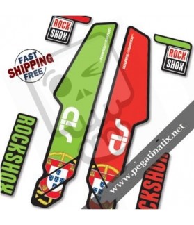 Adhesivos para horquilla negra ROC KSHOX SID PT EDITION 2014 (Producto compatible)