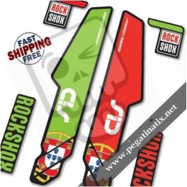 DECALS ROCKSHOX SID PT EDITION 2014 BLACK & WHITE