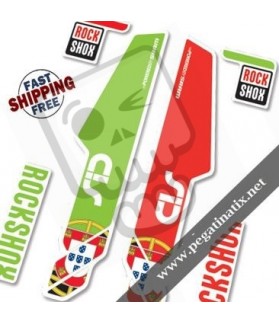 Adhesivos para horquilla blanca ROCK SHOX SID PT EDITION 2014 WHITE (Producto compatible)