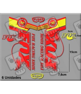 Sticker decal FORK FOX FLOAT SPAIN x 6