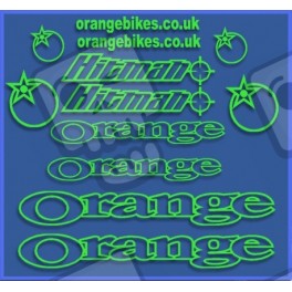 STICKER DECALS BIKE ORANGE HITMAN