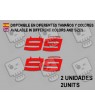 Stickers decals Motorcycle JORGE LORENZO 99