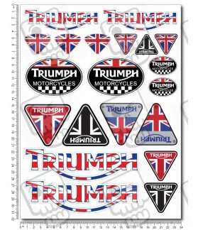 Triumph Large decal sticker set 24x32 cm Speed triple DAYTONA 675 Laminated (Produto compatível)