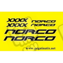 Stickers decals bike NORCO XXXX