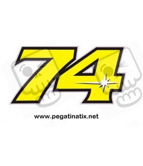 Adhesivo sticker MOTO GP DAIJIRO KATO 74 (Producto compatible)