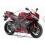 Adhesivo kit YAMAHA YZF-R1 AÑO 2007 ROJO VINO (Producto compatible)