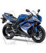 Yamaha YZF-R1 2008 - BLUE US VERSION STICKER SET