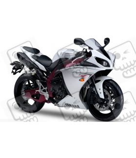 Yamaha YZF-R1 2009 - WHITE/RED EU VERSION STICKER SET (Produto compatível)