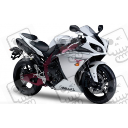 Yamaha YZF-R1 2009 - WHITE/RED EU VERSION STICKER SET