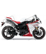 Yamaha YZF-R1 2009 - WHITE/RED US VERSION STICKER SET