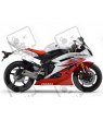 Yamaha YZF-R6 2006 - WHITE/RED VERSION DECALS SET